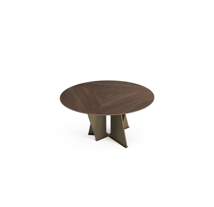 Стол обеденный VERA DINING TABLE BROWN AMERICAN WALNUT  150X150X75 СМ. ()