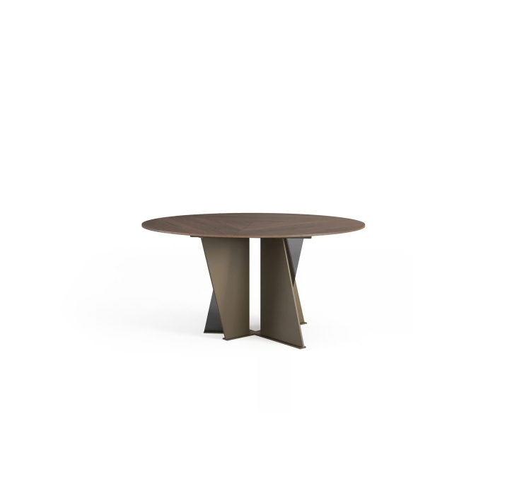 Стол обеденный VERA DINING TABLE BROWN AMERICAN WALNUT  150X150X75 СМ. ()
