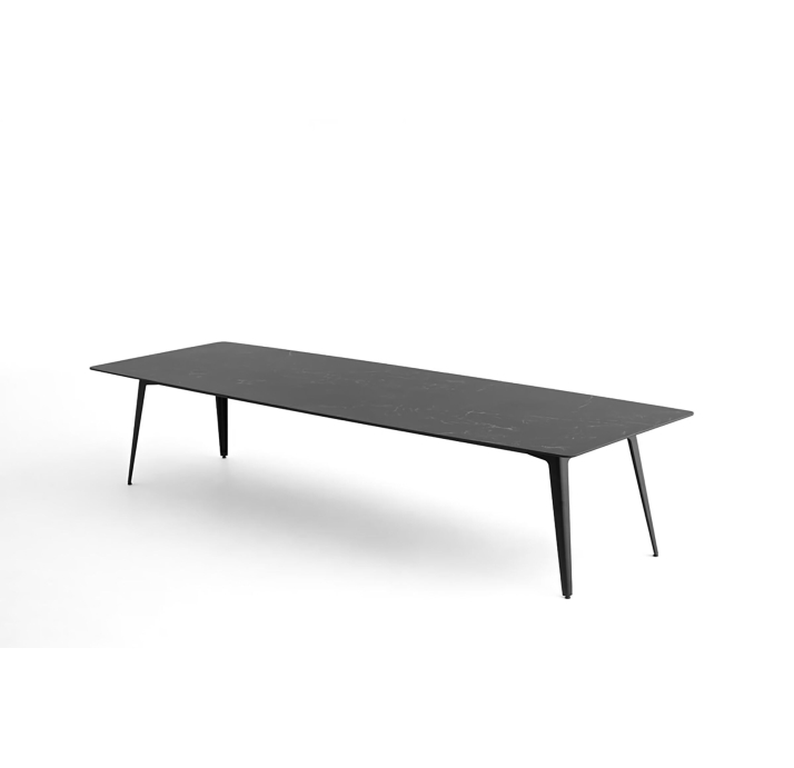 Стол обеденный Porcelain ceramic DINING TABLE BLACK MATT BLACK MARBLE  240X120X76 СМ. ()