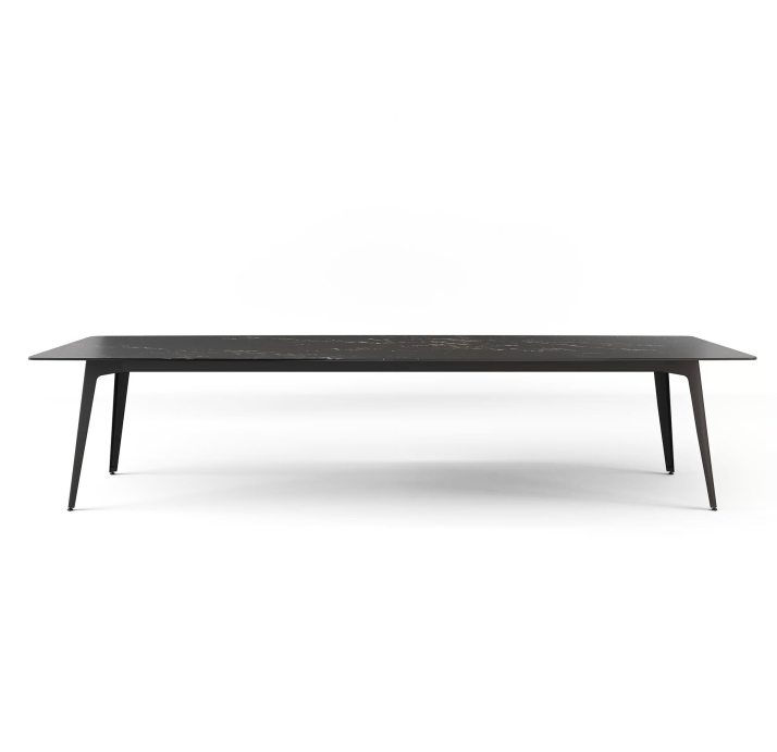 Стол обеденный Porcelain ceramic DINING TABLE BLACK MATT BLACK MARBLE  240X120X76 СМ. ()