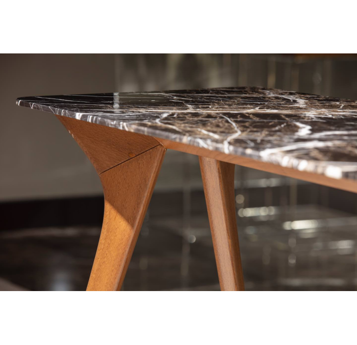 Консоль напольная 68 CONSOLE TABLE Marble Rivera Rivera marble AMERICAN WALNUT 110X48,5X79 СМ. (FUG0