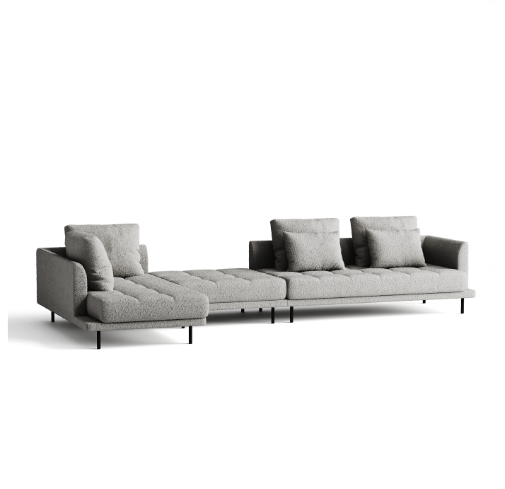 Диван LEMME 192-402-102B/74/ Stella Crystal/Утопающий/h 17 металл/