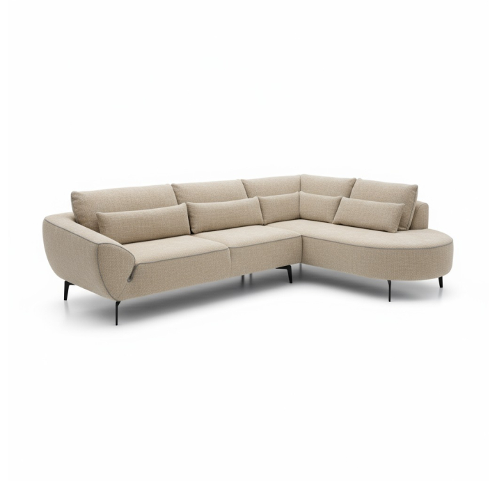 Диван BORRA B100-300-170S/RAMIRO CREAM/BULTEX/01 BLACK/