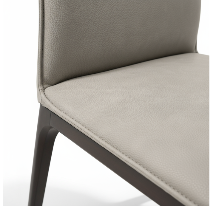 Стул интерьерный NOVARRO CHAIR MASSA 610 LIGHT GREY  BLACK MATTE (NRM06181)