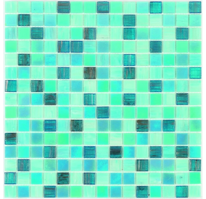 Стеклянная мозаика CIRENE TURQUESA Бирюзовый 33X33X (NCR00480)