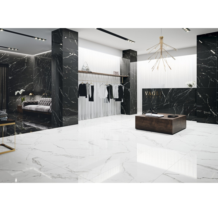 Керамическая плитка MARMOREA MARQUINA NAT. Черный 60X30X10 (NCR00954)