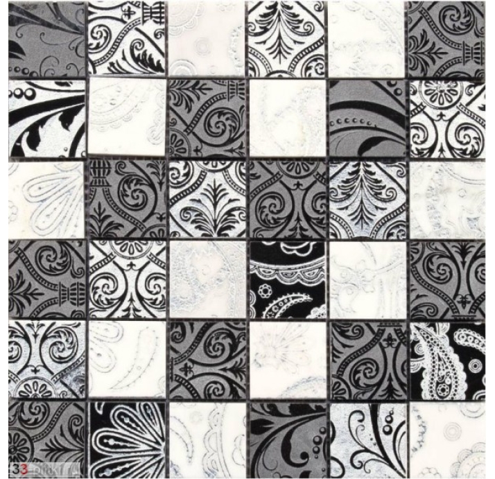 Стеклянная мозаика MUSA DAMASCO NEGRO Разноцветный 30X30X (NCR01197)