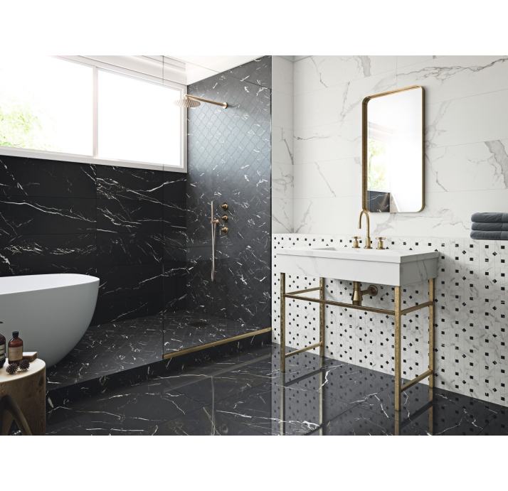Керамическая плитка MARMOREA MARQUIN. NA. Черный 61X61X10 (NCR00953)