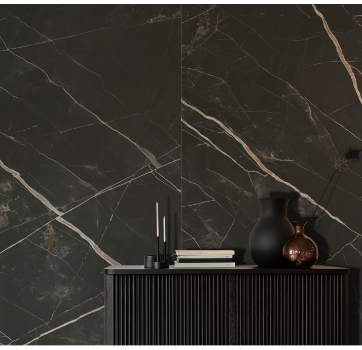 Крупноформатная плита CALACATA BLACK Черный 278X120X5,6 (NCR00363)