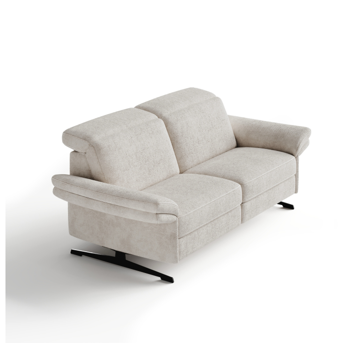 Диван PIANO B100-220-100B/54/VIVA OFFWHITE/BULTEX/01 BLACK/E,E