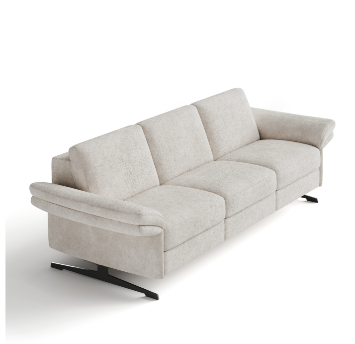 Диван PIANO B100-280-100B/54/VIVA OFFWHITE/BULTEX/01 BLACK/