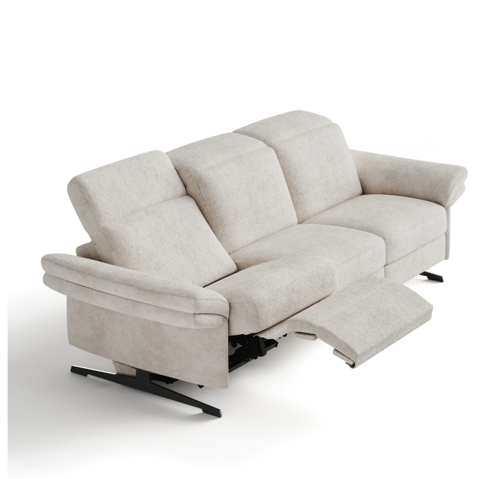 Диван PIANO B100-280-100B/54/VIVA OFFWHITE/BULTEX/01 BLACK/E,E,E