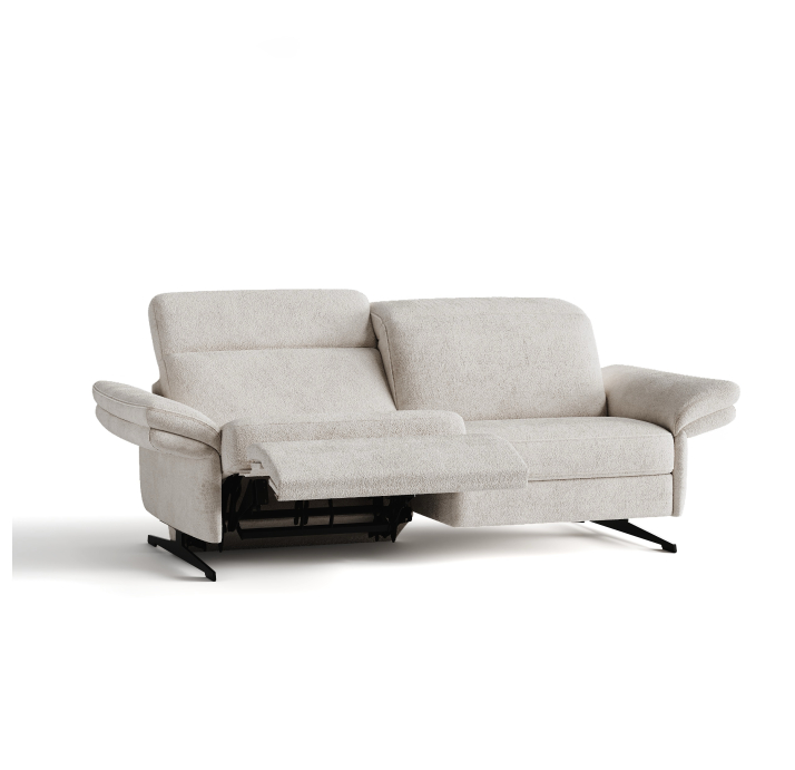 Диван PIANO B100-220-100B/54/VIVA ANGORA /BULTEX/01 BLACK/E,E,R