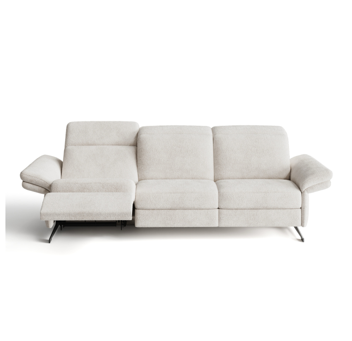 Диван PIANO B100-280-100B/54/VIVA OFFWHITE/BULTEX/01 BLACK/E,E,R,E