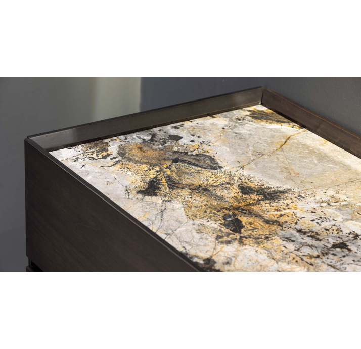 Комод SALT SIDEBOARD Anthracite walnut veneer Aura marble Anthracite walnut veneer 180X48X82 СМ. ()