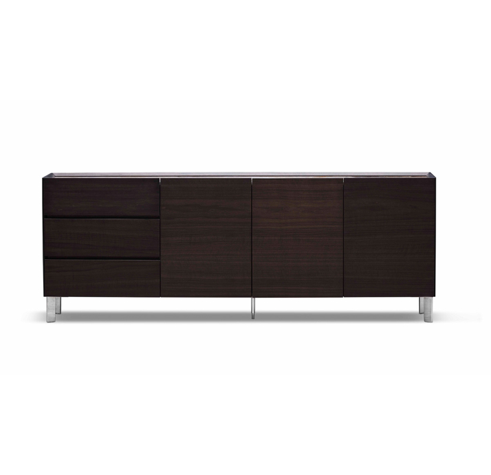 Комод SALT SIDEBOARD Anthracite walnut veneer Aura marble Anthracite walnut veneer 180X48X82 СМ. ()