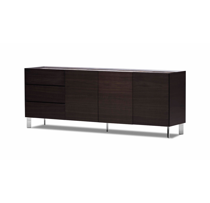 Комод SALT SIDEBOARD Anthracite walnut veneer Aura marble Anthracite walnut veneer 180X48X82 СМ. ()
