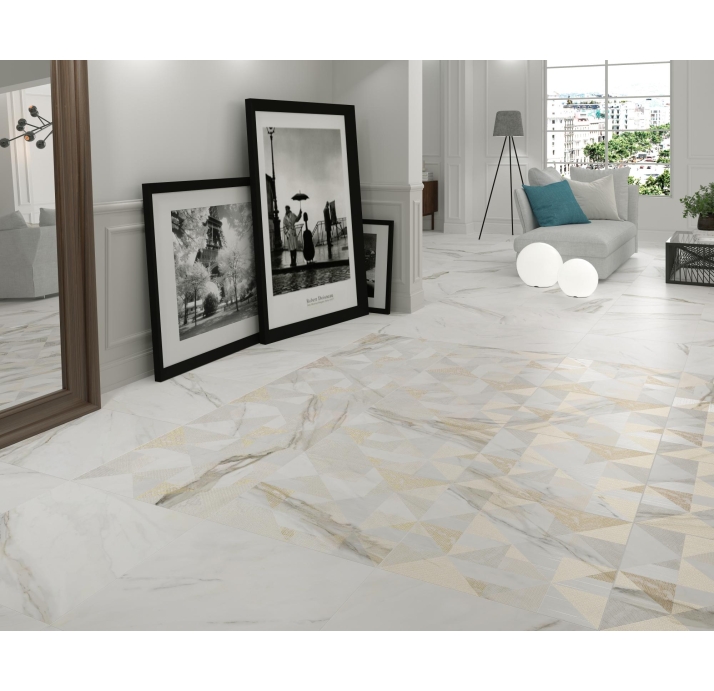 Керамическая плитка RODAPIE CALACATTA SUPERWHITE SATIN 9,5X60  9,5X60X9 (NCR02346)