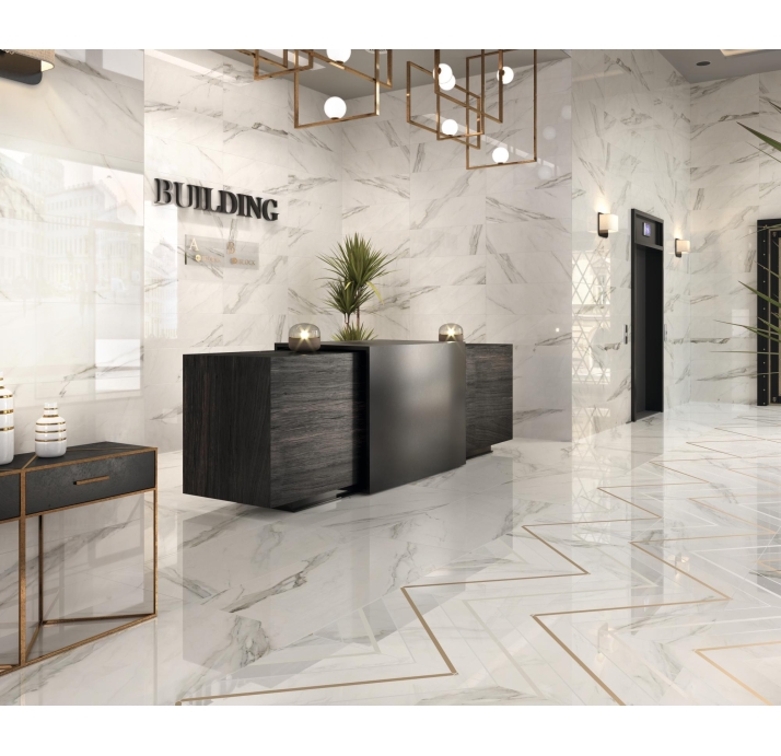Керамическая плитка RODAPIE CALACATTA SUPERWHITE 9,5X60  9,5X60X9 (NCR02344)