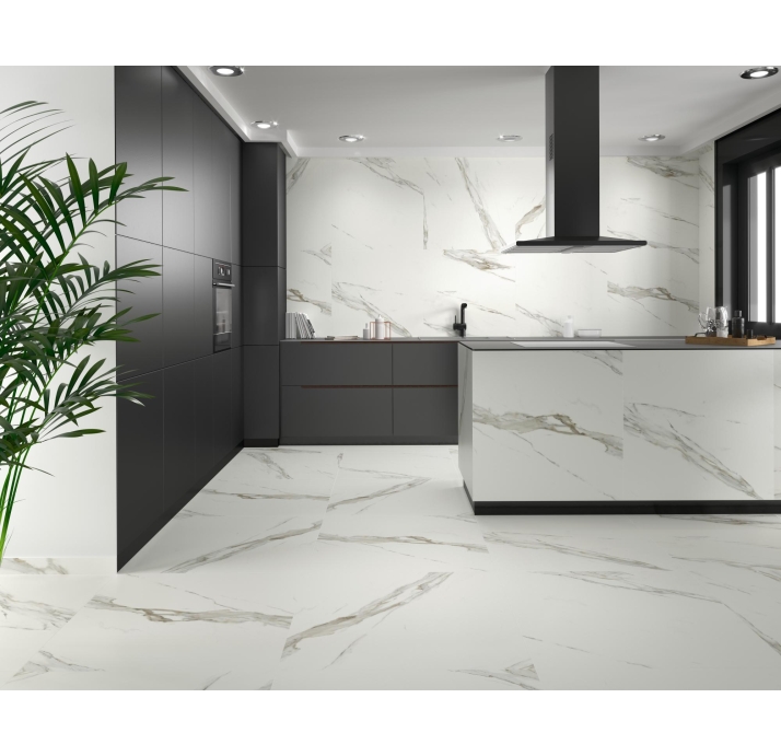 Керамическая плитка CALACATTA SUPERWHITE SATIN 90X90  90X90X9 (NCR02341)