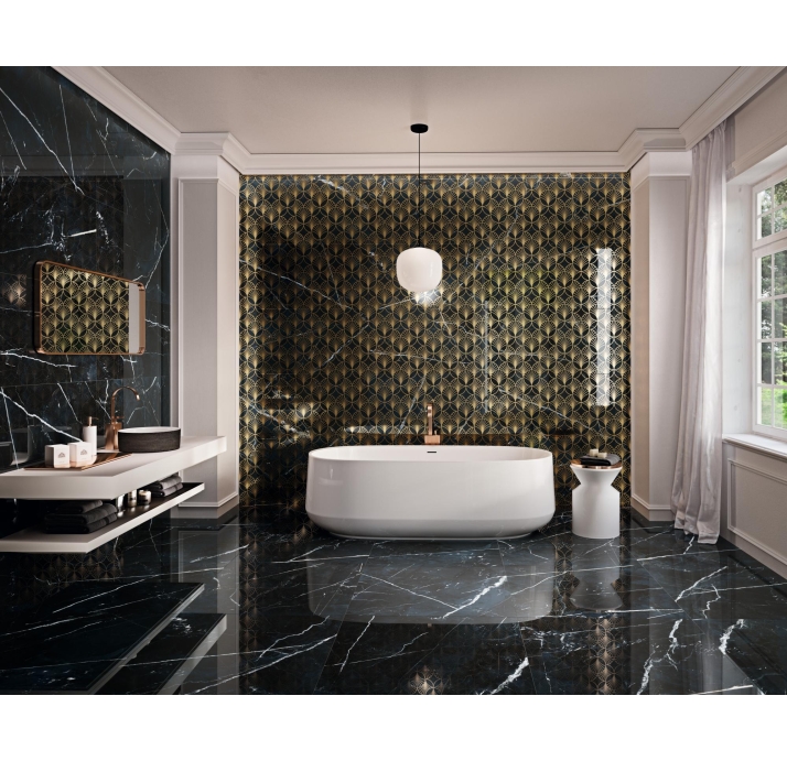 Керамическая плитка RODAPIE BLACK CALACATTA 8X90  8X90X9 (NCR02328)