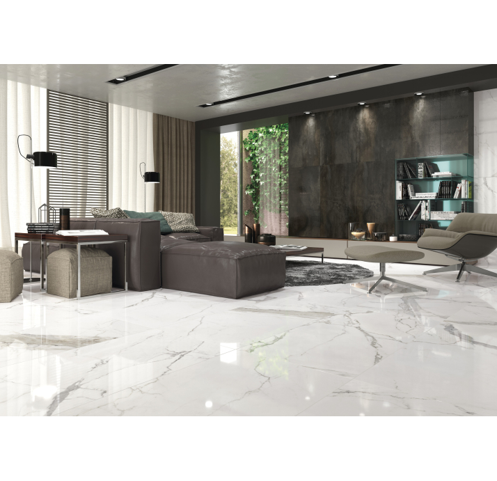 Керамическая плитка STATUARIO LUXE PL (PRC) 60X120 RC/CIF2_S Белый 60X120X10,5 (NCR03653)