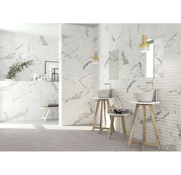 Керамическая плитка STATUARIO WHITE MT (PRC) 120X280RC/CIF_S Белый 120X280X6 (NCR03657)