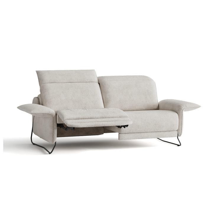 Диван VITIS B103-220-103B/54/VIVA OFFWHITE/BULTEX/01BL BLACK/E,E,R