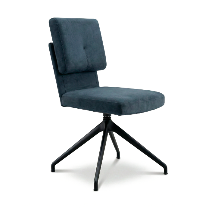 Стул крутящийся ALVA SWIVEL CHAIR NOBLESSE BASALT  F101BLACK (ROM06749)