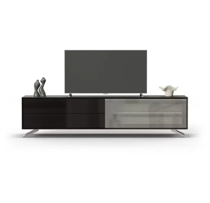 Тумба под ТВ VOYD TV STAND Anthracite walnut veneer Anthracite walnut veneer Reflective glass 200X45