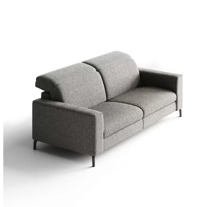 Диван FRATINO B100-220-100B/56/AMIRI CARBON/BULTEX/01BL/