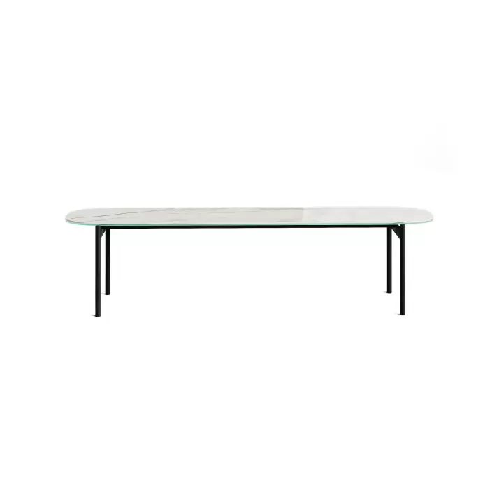 Стол журнальный LONG COFFEE TABLE BLACK MICHELANGELO  130X29X40 СМ. (NRM00226)