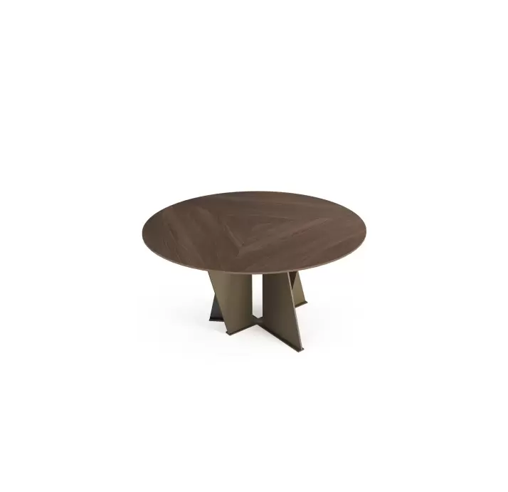 Стол обеденный VERA DINING TABLE BROWN AMERICAN WALNUT  150X150X75 СМ. (NRM06078)
