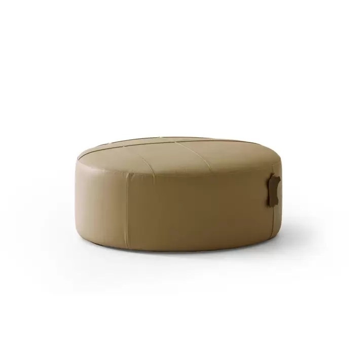 Пуф RAGAZZO POUF 80X80X35 см. Naturel leather CREAM (NRM05939)