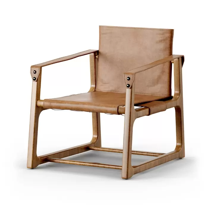 Кресло NORDEN 68/Натуральная кожа HD1101/Naturel Walnut/