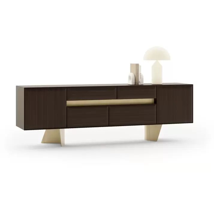 Комод TOLEDO SIDEBOARD AMERICAN WALNUT DBR GLASS AMERICAN WALNUT 236X51X80 СМ. (NRM05886)