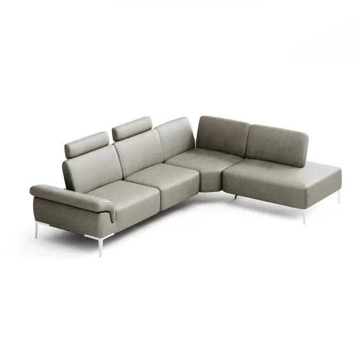 Диван WAVE B100-300-240T/58/KENIA SMOKE/BULTEX/01BR BRUSHED/E,E