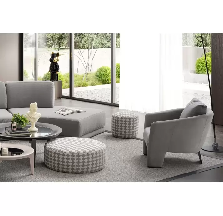 Пуф CHELSEA POUF 42X42X39 см. unknown LIGHT GREY (NRM05958)