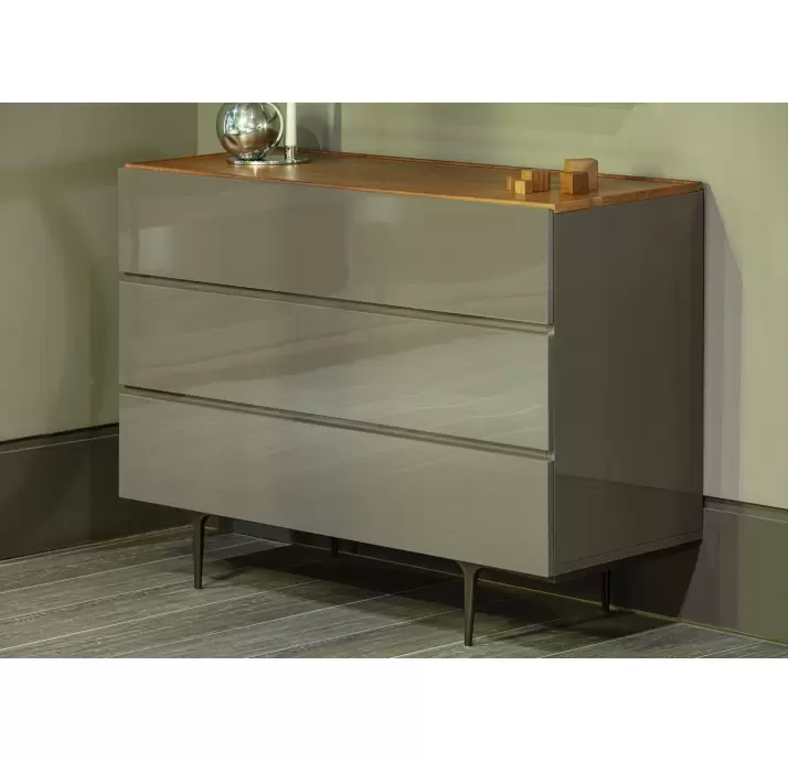Комод LINS DRESSER Glossy LK17 Brown Natural walnut Glossy LK17 Brown 120X45X86 СМ. (FUG00058)