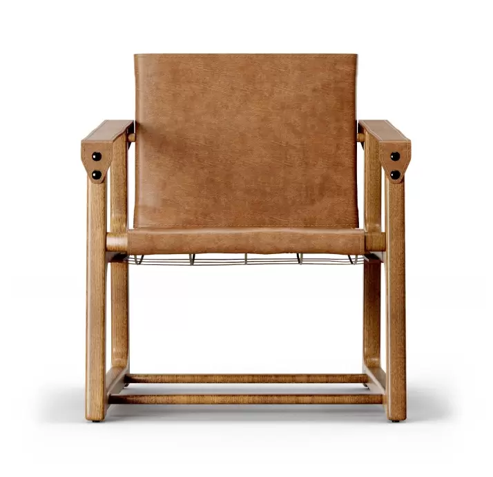 Кресло NORDEN 68/Натуральная кожа HD1101/Naturel Walnut/