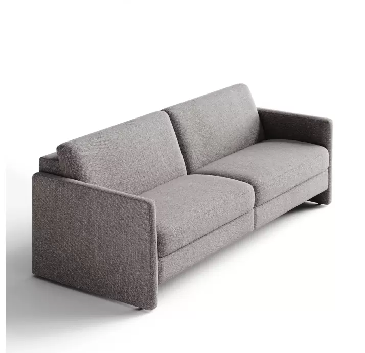 Диван CRISTALLO B100-220-100B/WEMBLEY PERLE/DYNASPRING/01BL/