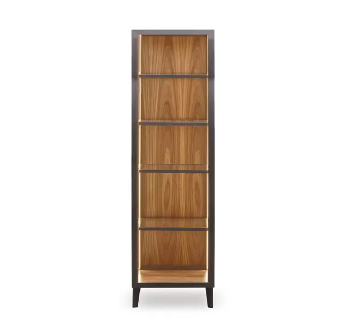 Комод PERSONA SHOWCASE Polished walnut Polished walnut GLASS 55X50X190 СМ. (FUG00007)