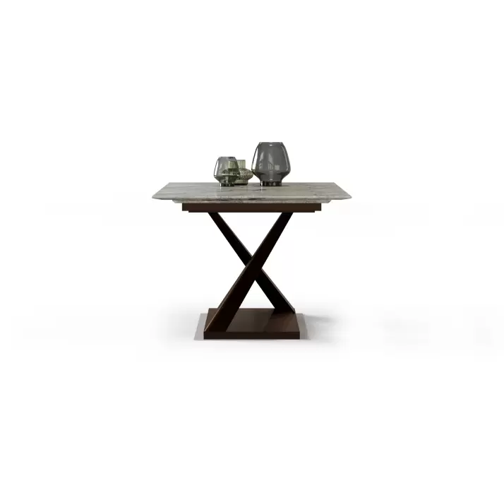 Стол обеденный MIRO DINING TABLE COPPER ELECTROSTATIC Natural walnut veneer  240X100X76 СМ. (FUG0018