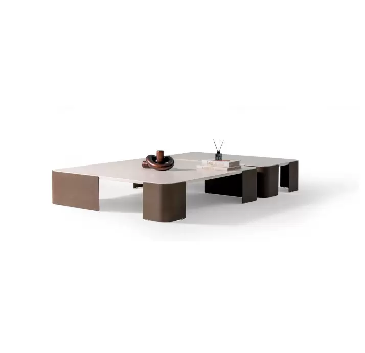 Стол журнальный BARBARA COFFEE TABLE EMPT BEIGE  140X140X30 СМ. (NRM05793)