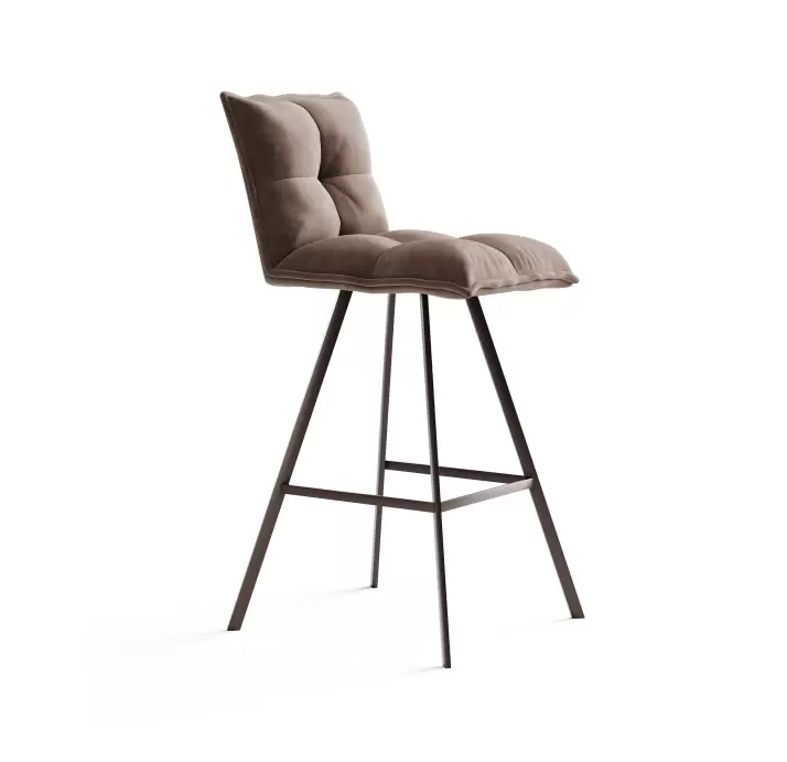 Стул полубарный TUNE BAR STOOL TESSUTO FABRIC BROWN BROWN FRAME Коричневый (NRM01030)