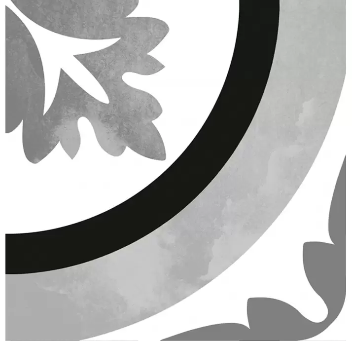 Керамическая плитка ORNAMENTAL BLACK&WHITE 20X20  20X20X9 (NCR02069)