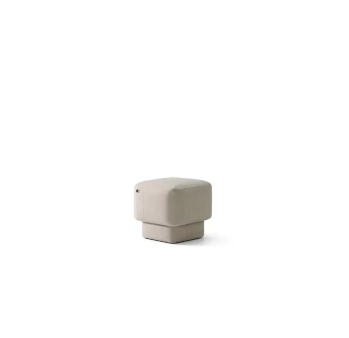 Пуф SAMBA S POUF 52X52X46 см. Naturel leather CREAM (NRM05919)