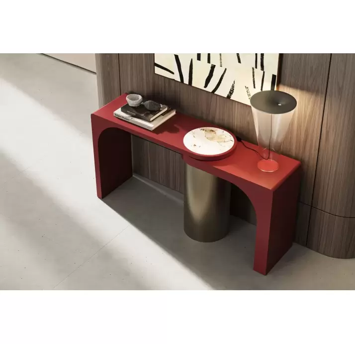 Консоль напольная ARC DRESSER RED RED SHINY GOLD 158X40X80 СМ. (NRM05867)