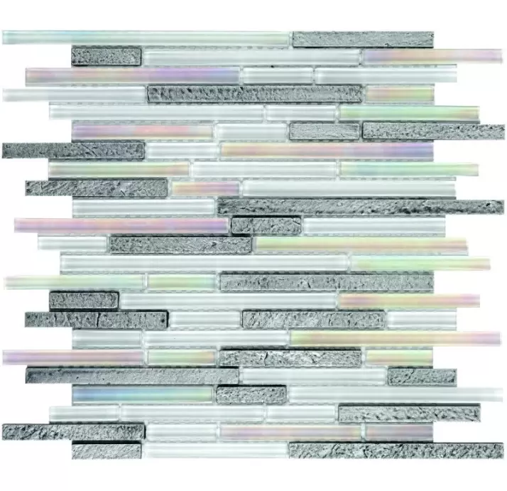 Стеклянная мозаика MUSA RECTANGULAR BLANCO Разноцветный 30X30X8 (NCR01204)