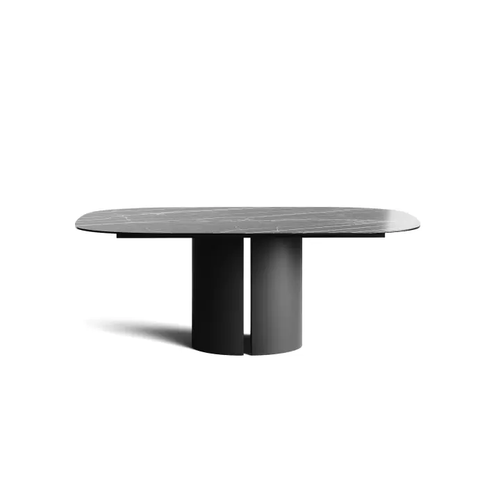 Стол обеденный CRESCEND DINING TABLE CRESCEND BLKT THUNDER NIGHT  220X100X75 СМ. (NRM05535)